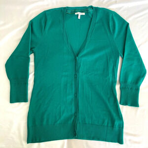 Maurice’s Kelly Green V-Neck 3/4 Sleeve Button Up Cardigan Size XS